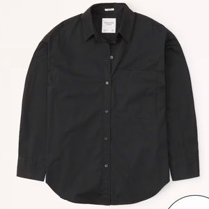Abercrombie and Fitch Lightweight Poplin black button down XXL NWT